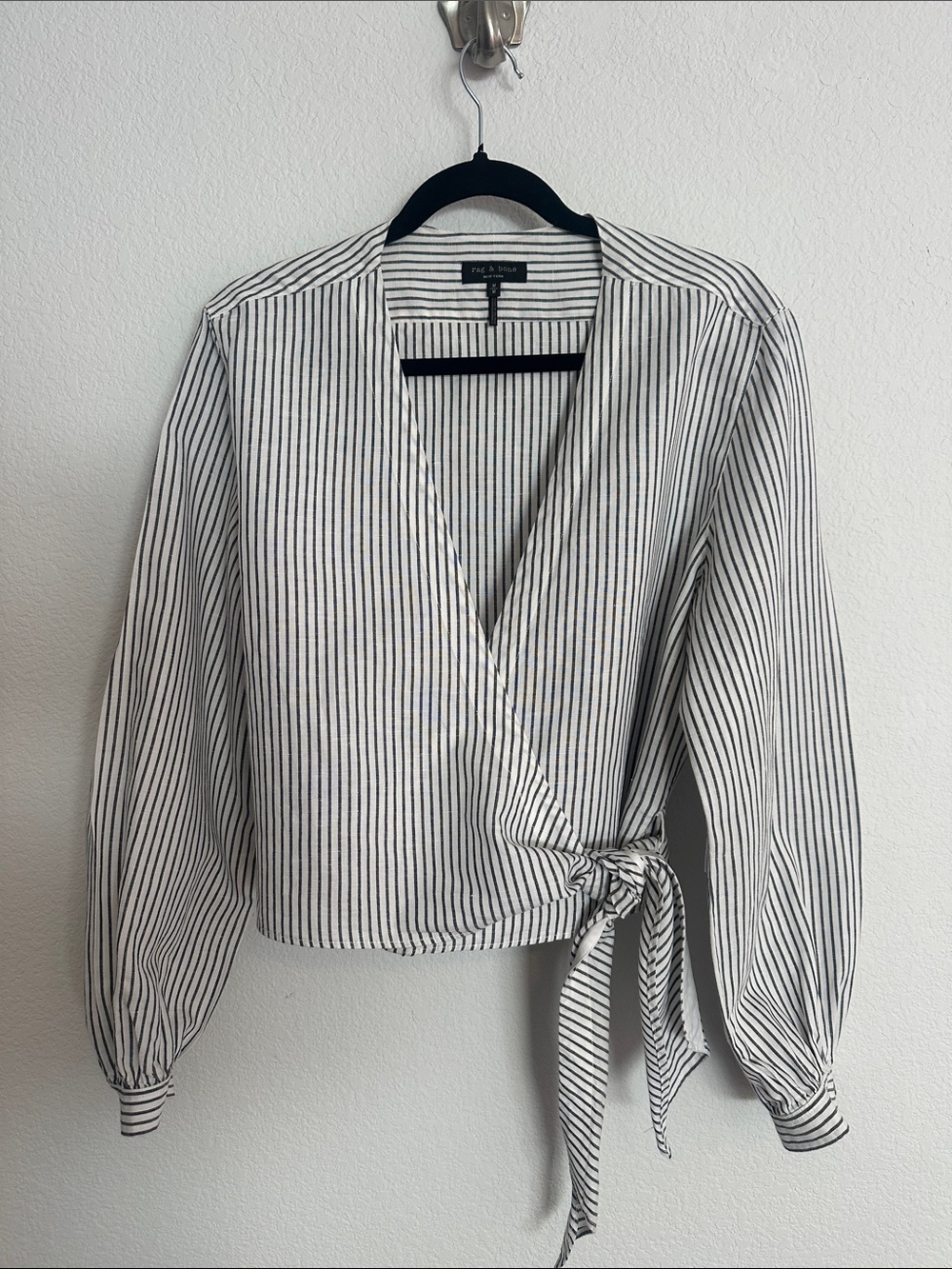 New! Rag & Bone Prescott wrap blouse M